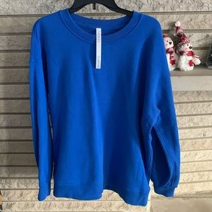 SOLD— Perfectly oversized crew wild bluebell